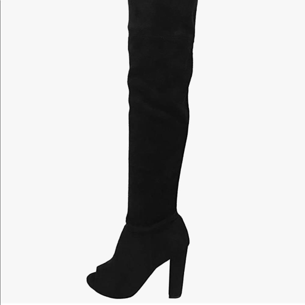 My Delicious peep-toe boots,  color black